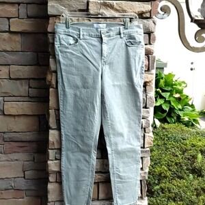LOFT Modern Skinny Crop Jeans Stretch Gray Size 8